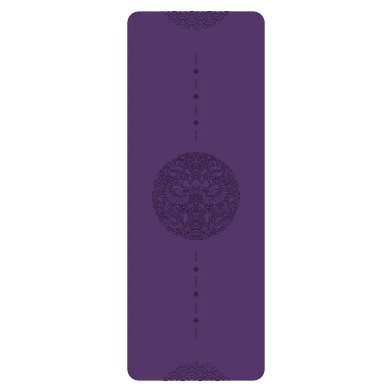 Chinese Zodiac Cattle Custom Logo Vegan PU Rubber Yoga Mat Laser Engraved Custom Printed GYM  Logo Yoga Mat
