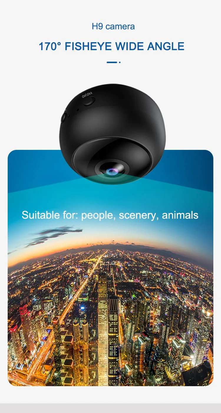 H9 1080P HD Wide Angle Mini DV Night Vision Camera Wireless Motion Detection WIFI Mini Camcorders