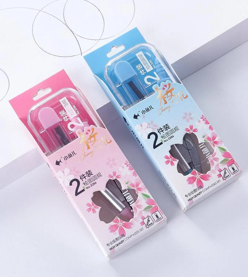 
2 pieces Romantic Sakura Serious school stationary compasses 
