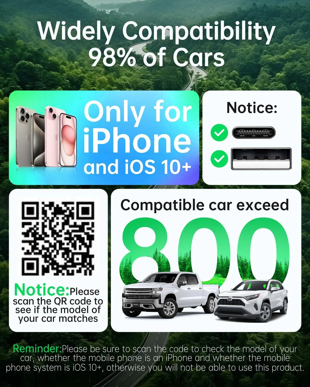 BOYI Wireless Android Auto Box For Iphone Wireless usb carplay adapter Dongle 2 in 1 Adapter For CarsToyota Fiat Audi Porshe