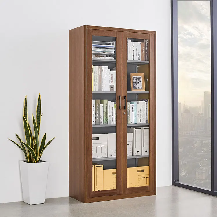 Guangzhou Factory Cheap Price Office Steel Instrument Glass Door Storage File Cabinet Office Furniture Filling Cabinet