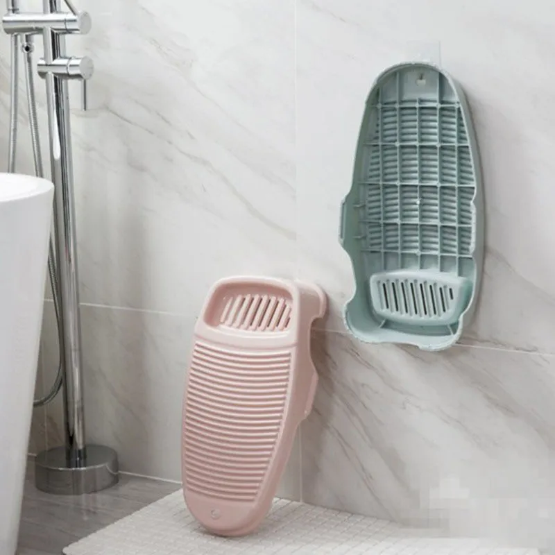 Thicken Scrubboards Clothes Washboard Plastic Anti Slip Washing Board with Soap Holder Laundry Scrubbing Home Cleaning