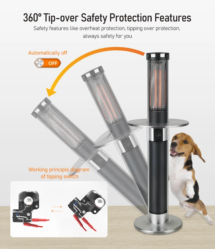 Custom Carbon Fibre Heaters Outdoor Garden Bar Table Electric Heater