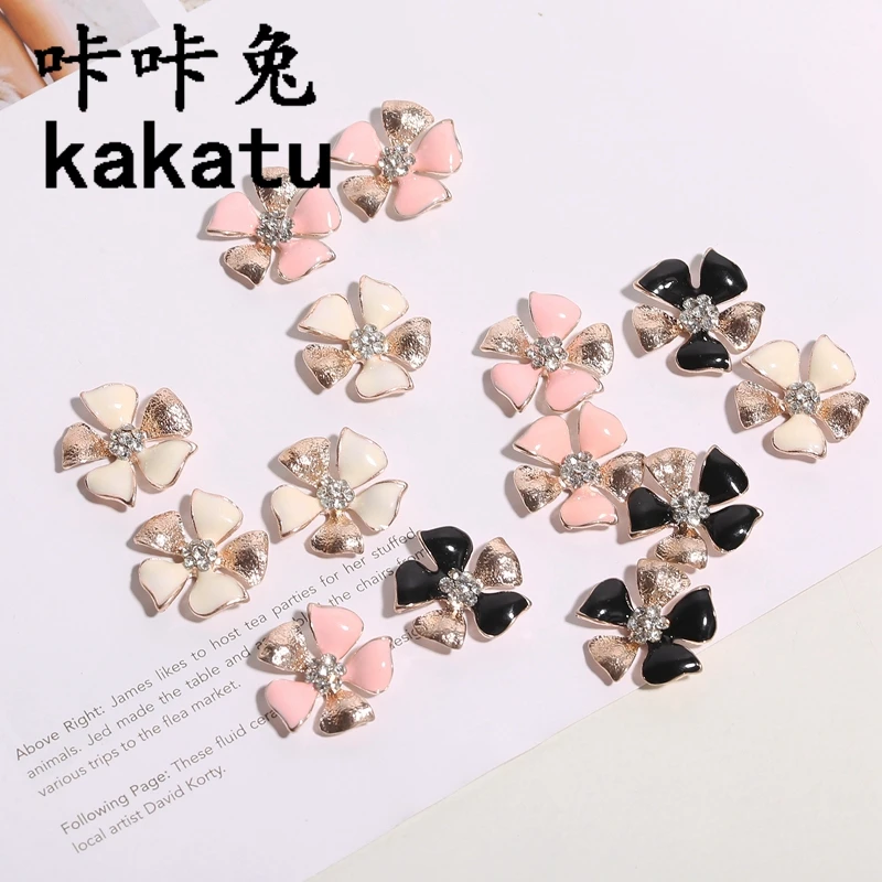 2021 flowers shaped diamond alloy shoes, clothing, earrings ring jewelry accessories