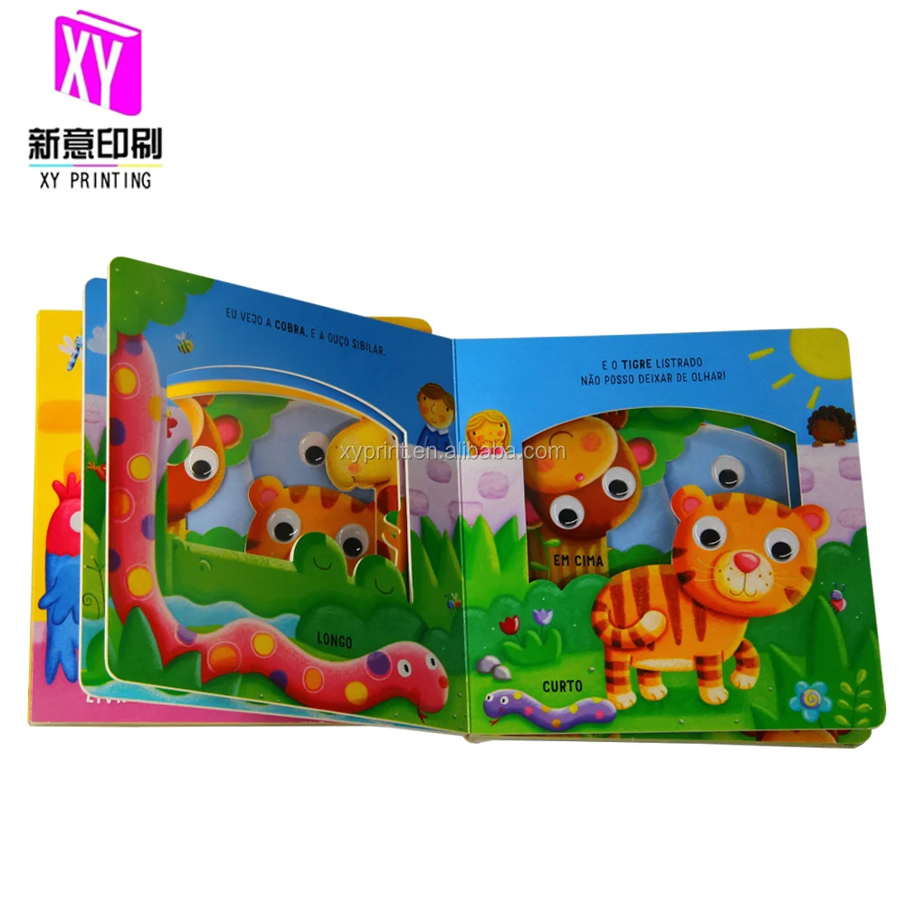 Custom comic my first library hardcover children baby sound Die cut board book printing for kids