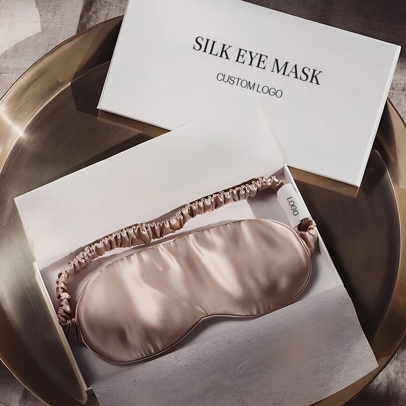 Christmas gift custom eye masks Wine Breathable 100% pure mulberry Silk Eye Mask for travel sleep