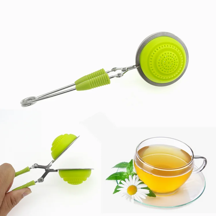 2019 creative gadgets stainless steel travel tea tools infuser ball silicone tea strainer filter