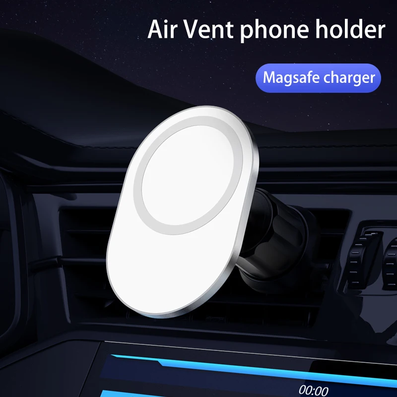 Magnetic Wireless Car Charger Mount For 15W Magsafe iPhone Fast Charging Air Vent Magnet Accessories Car Phone Holder