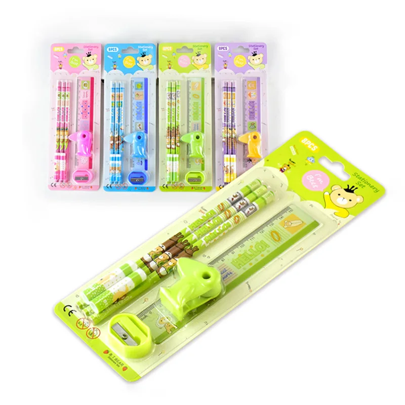 Promotional school gifts customized kids stationery set with pencil