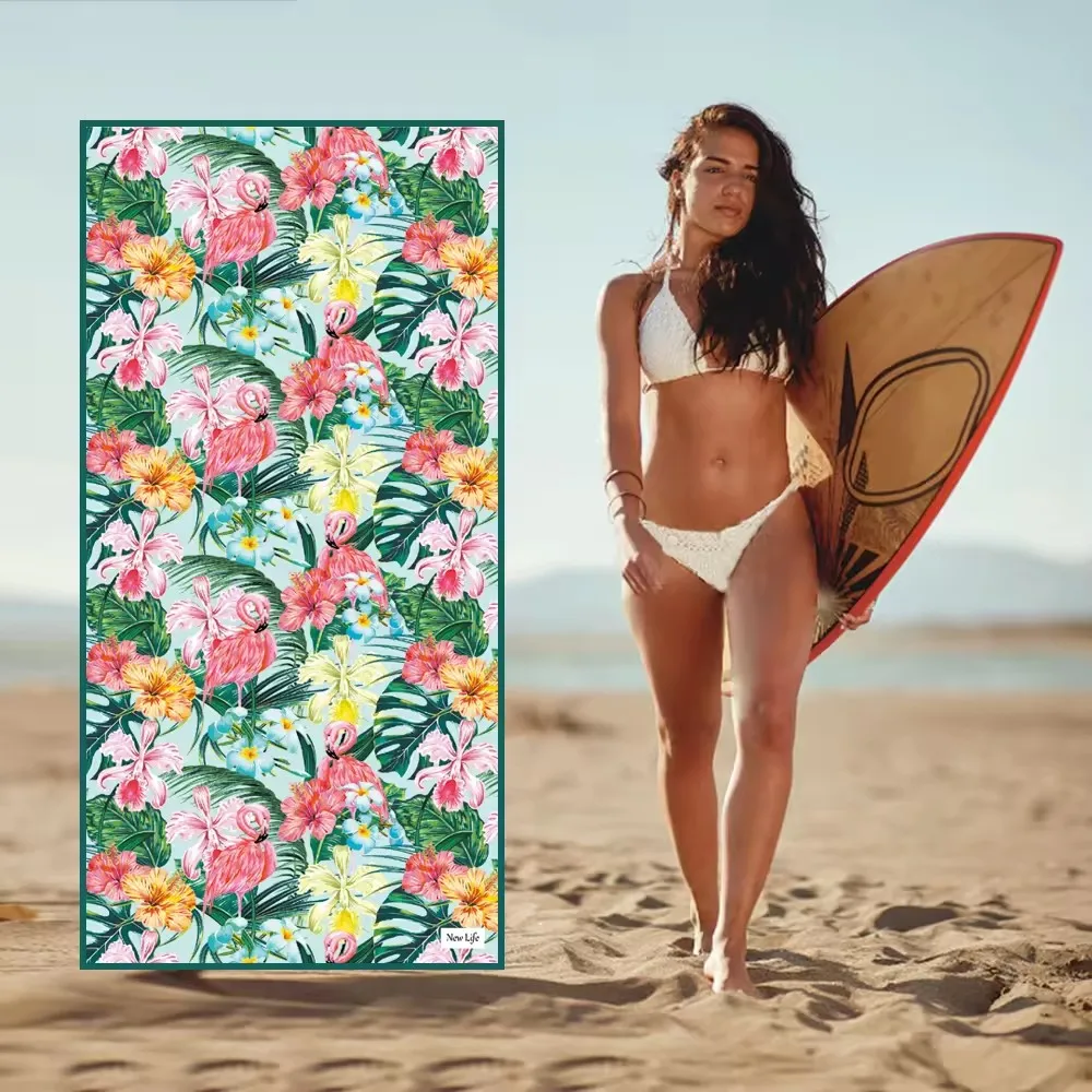 Bottle Recycled Beach Towel Superdry Microfiber Waffle Beach Towel Wholesale Custom Sand Free Printed Beach Towel