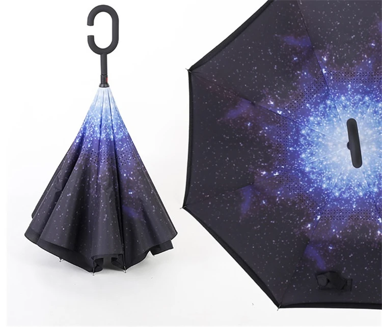Professional Supplier Multi-Color Customized Double Layer Reversible Umbrella