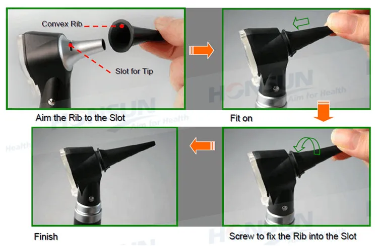 Safety Ent Instruments Fiber Optic Medical Device Mini Otoscope For Diagnostic Examination