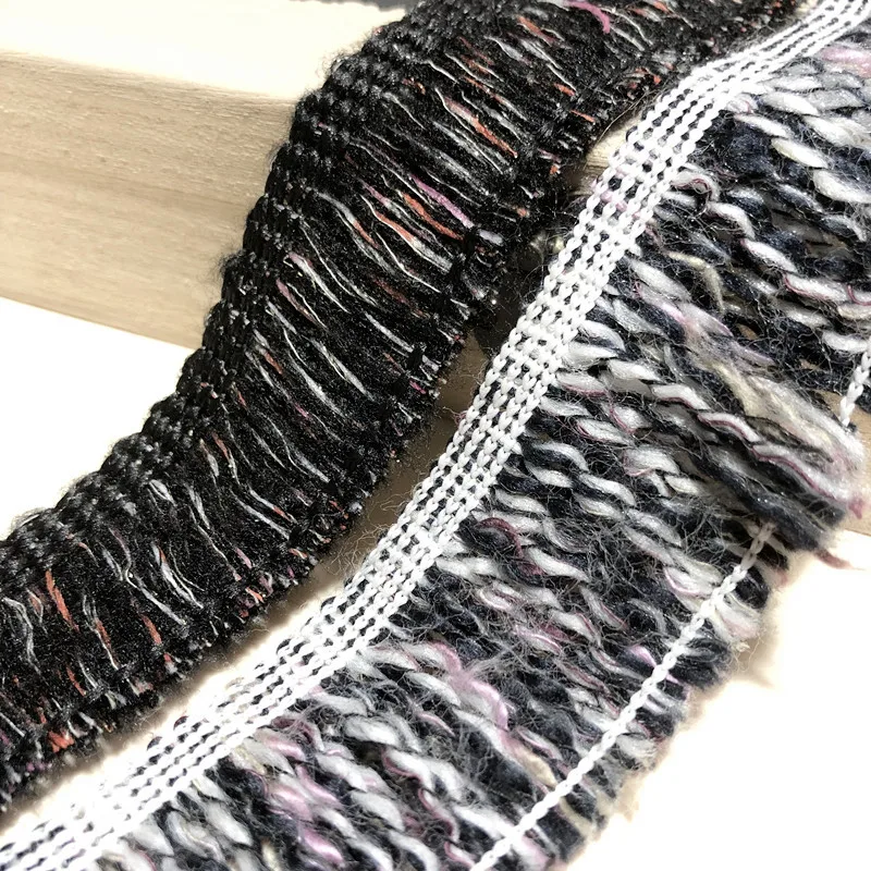 Colorful wool tassel fringes lace trims with gold and silver silk ethnic style tape curtain skirt clothing accessories