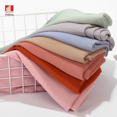 Hot Selling Smooth Soft Muslim Solid Color chiffon Scarf Wrap Women Pure Color Malaysia Crinkle Chiffon Hijab