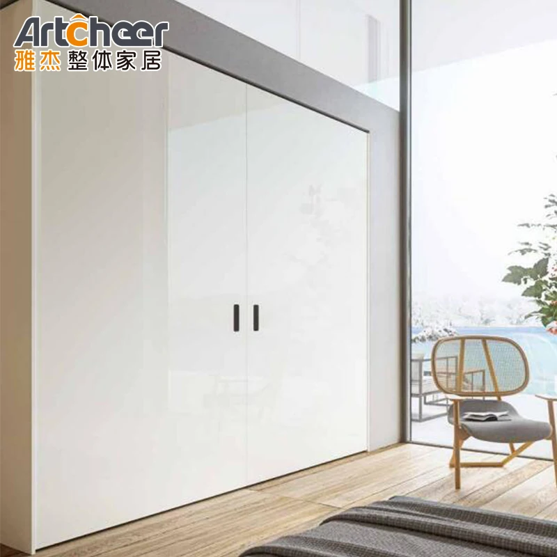 Turkish bedroom wardrobe modern and simple design with closing hinged door