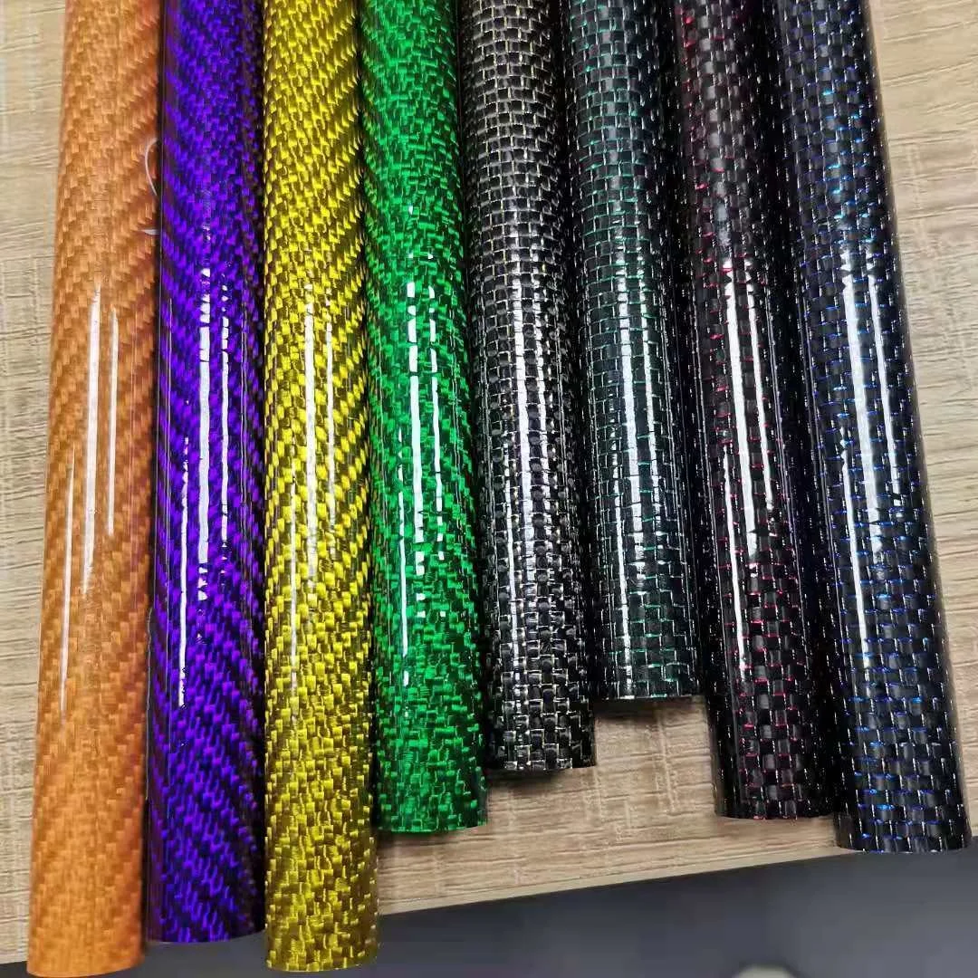 
Customizable size and color carbon fiber colored tubes for oars 