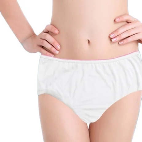 High Quality Disposable Underwear Panties Pure Cotton Briefs For Hospital Spa Massage