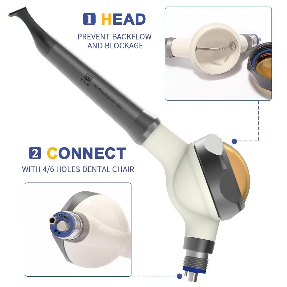 Dental Air Flow Polishing 360 Degree Rotate Prophy Jet Mate fit K-type Coupling Polisher Handpiece Intra Oral Dental Instruments