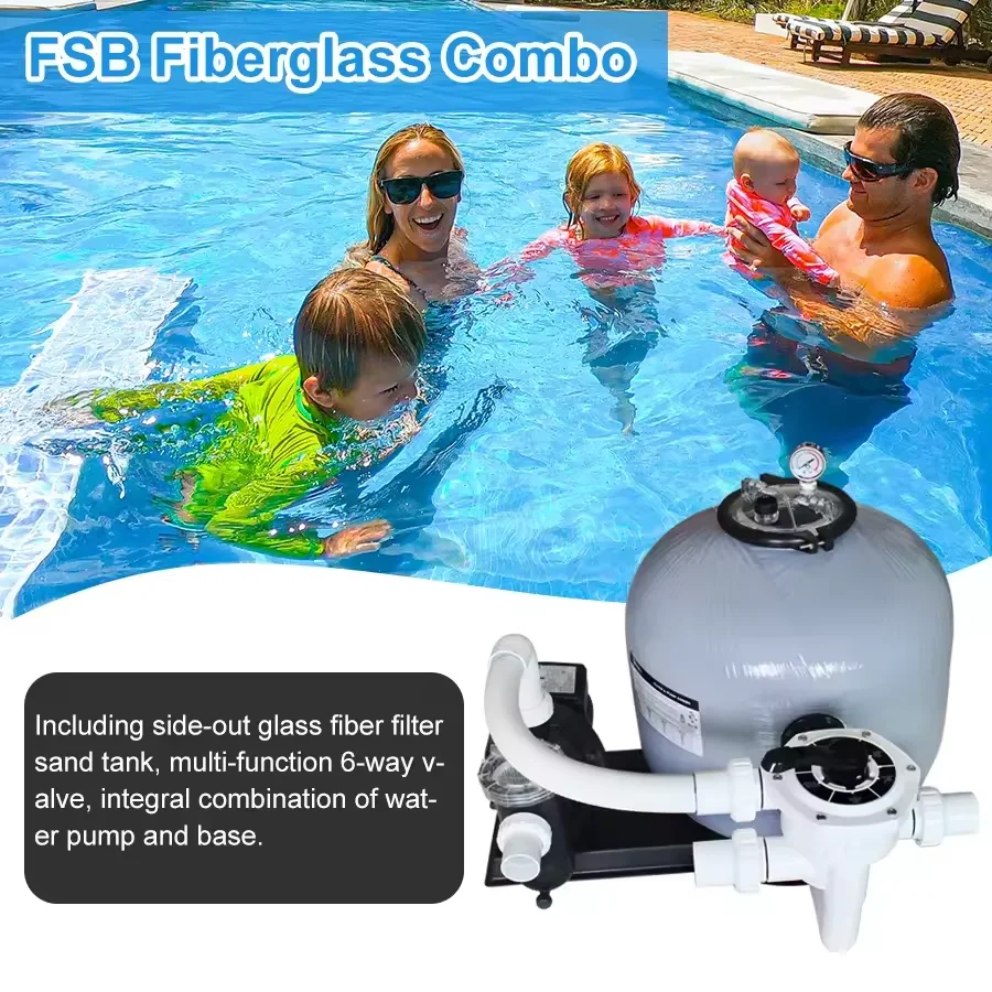 Pikes PSF series Swimming Pool Side Mount Filter 21&25 inch sand filter & pump combo