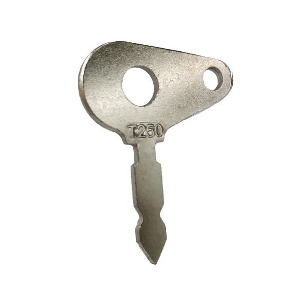 Massey Ferguson Tractor Starter Key, Ignition Key T250 Fits Ford, Skytrak, Vermeeer Equipment