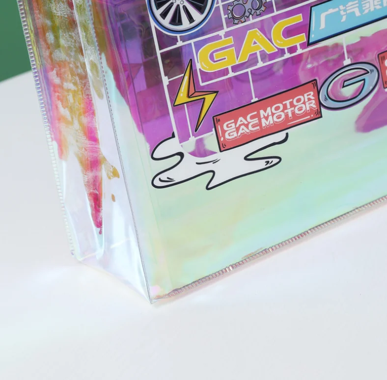 PVC plastic transparent net red jelly bag colorful beach radium shooter shoulder bag shopping bag