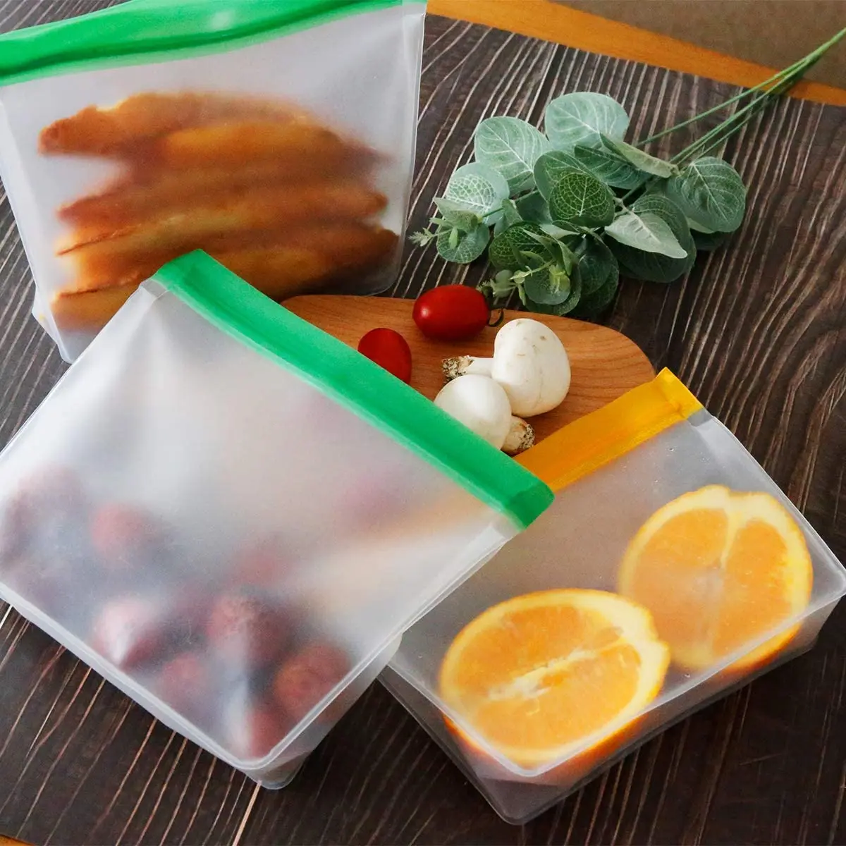 Silicone Fresh Food Storage Bag Sandwich Freezer Vacuum Storage Bags For Food