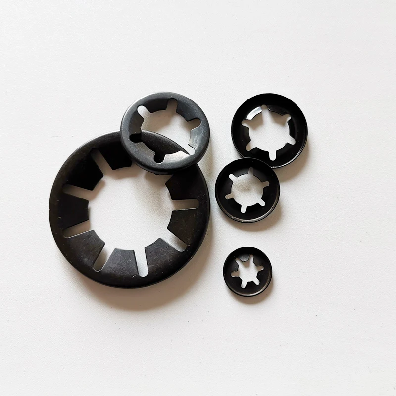 
Factory Internal Tooth Conical Lock Washer Stamping Spring Steel Washer with Black Coating 