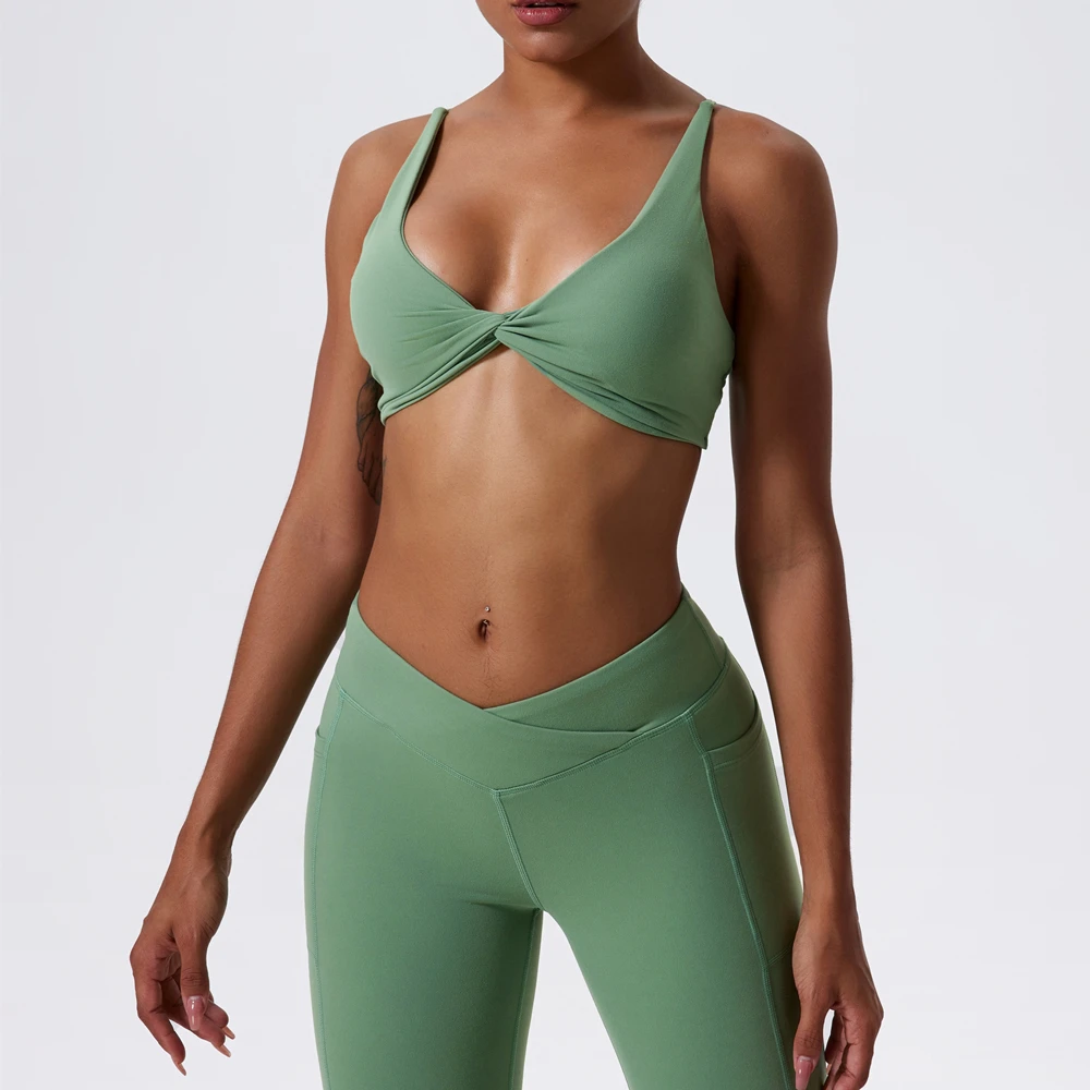 Wholesale High Quality Yoga Wear Sports Top Custom Sexy Breathable Fitness Workout Gym Bra For Women Push-up