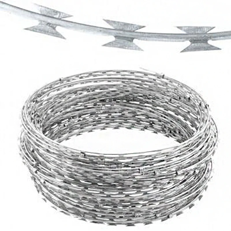 Galvanized Cheap Concertina Razor Barbed Wire Price Razor Wire cbt65 bto22 Concertina Hot Dipped Galvanized Razor Barbed Wire