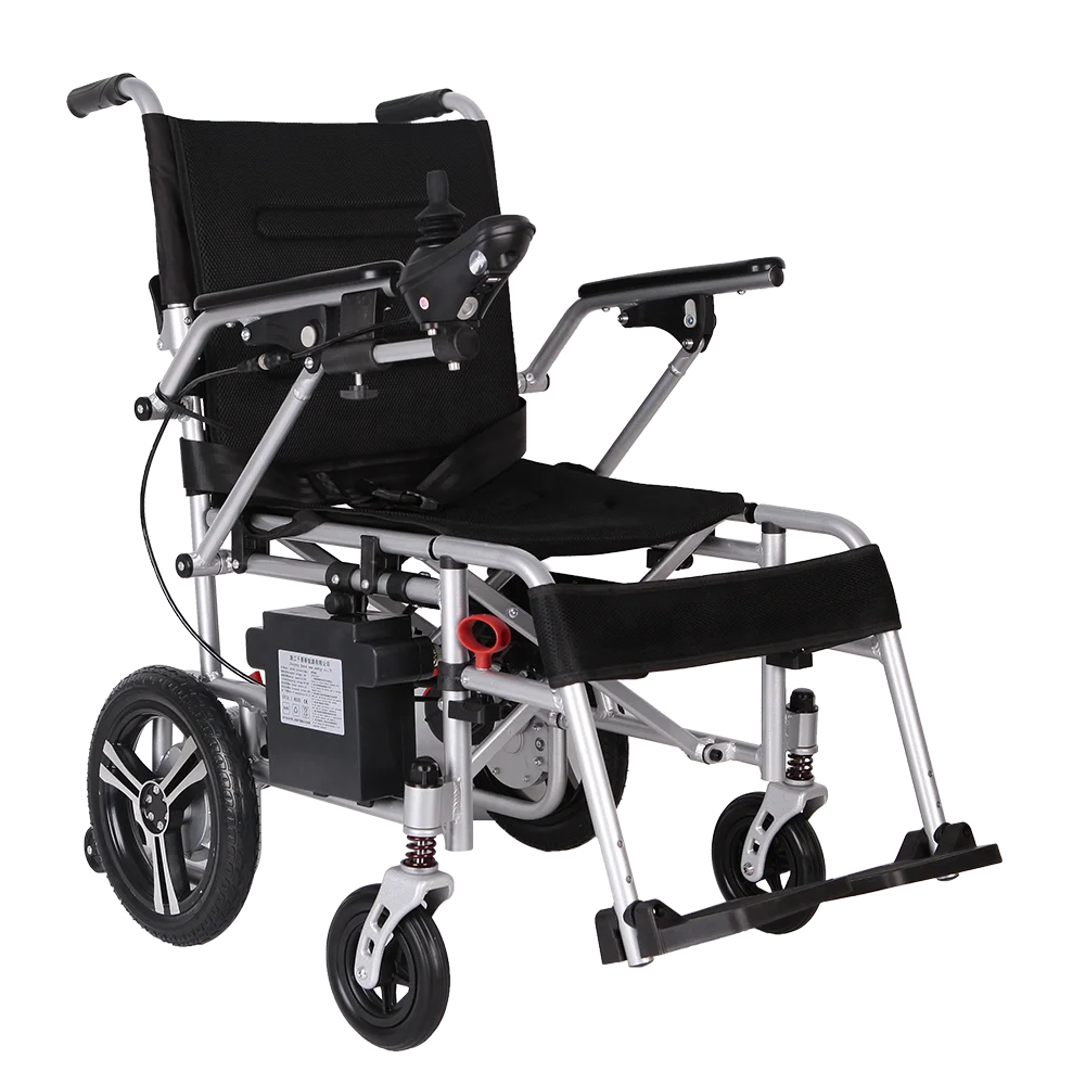 2024 Best Selling All Aluminum Alloy Disabled Care Portable Electric Wheelchair Foldable Lightweight Electric Folding Wheelchair