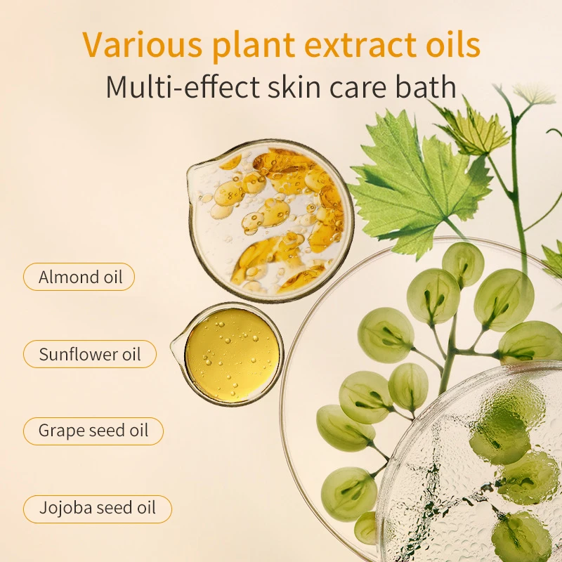 OEM миндаль оптовая продажа глубокое очищение органическое полностью натуральное душевое масло увлажняющее пенообразующее банное от