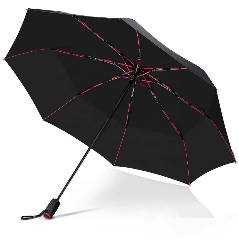 new fashion compact travel 3 fold automatic umbrella for gift umbrella