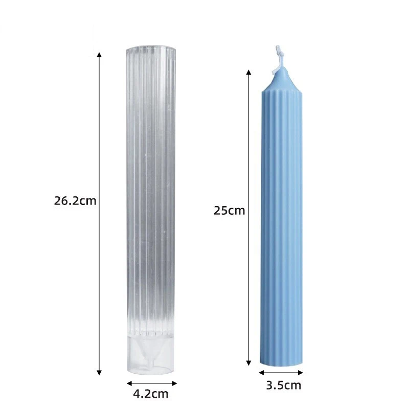 Stock supply making wax plastic column cylindric pillar candle mould custom polycarbonate church cylinder taper candle mold