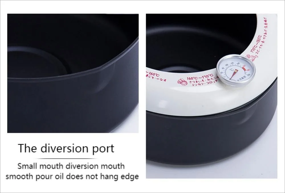 Ironysteel Essential Kitchen Tools Set Comprised of Tempura Deep-Frying Pan Thermometer Drain Cookware Pots Perfect Utensils