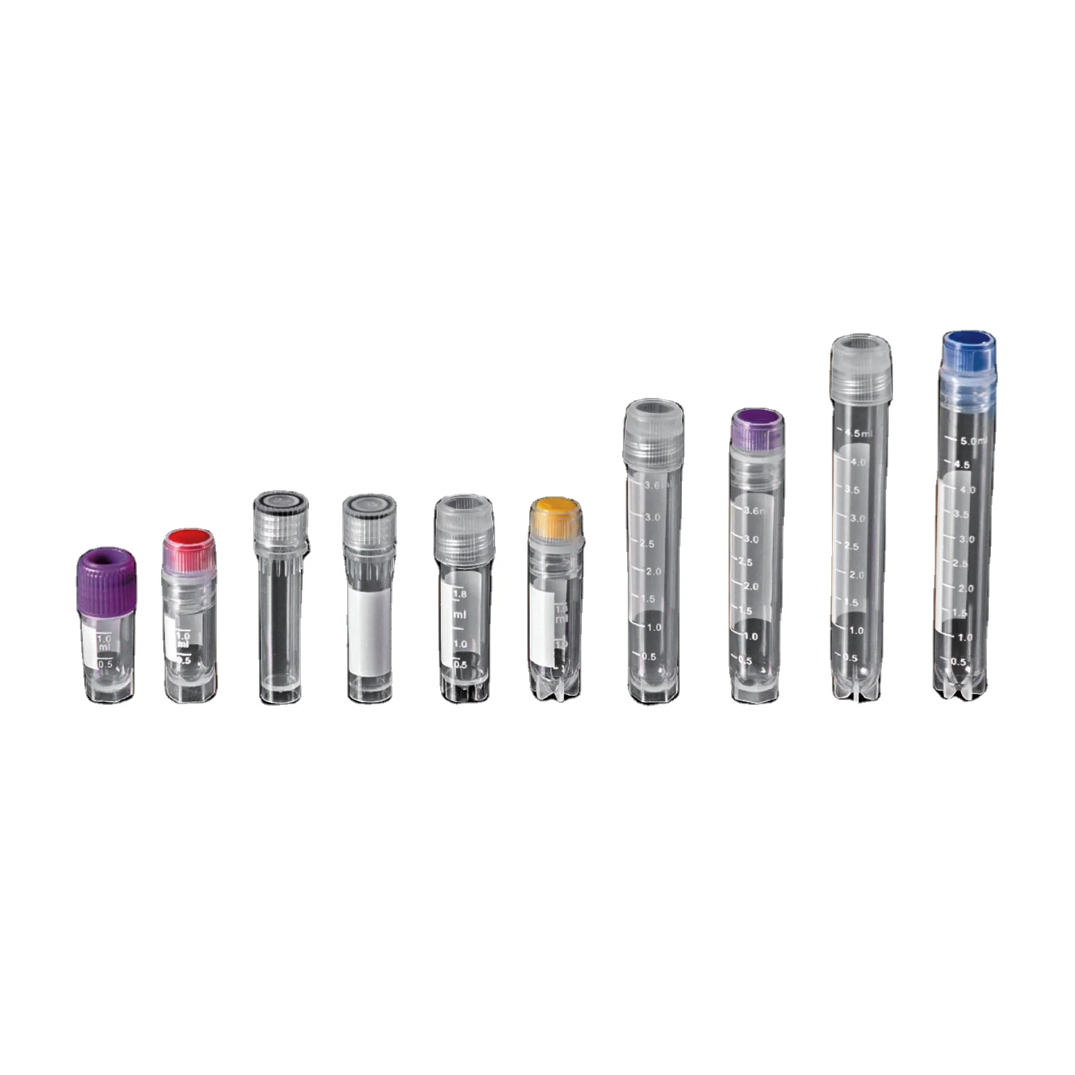 1.5ml 2ml 5ml 6ml reversable lab plastic cryovial cryogenic cryo vials tube