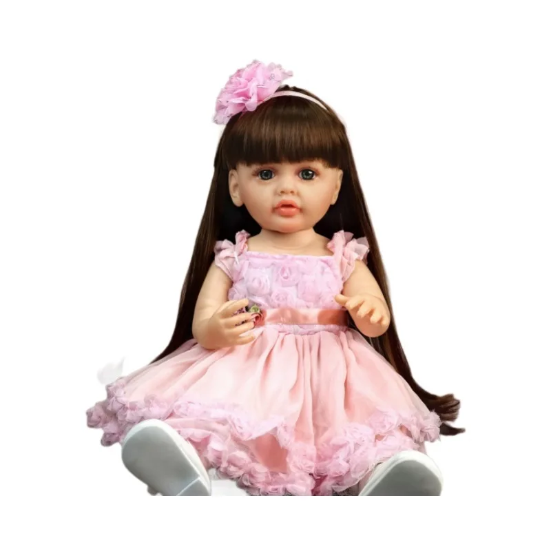 2024 Novelty Gifts 55CM Innocent Princess Girl Reborn Dolls Custom Plush Doll With Beautiful Outfit