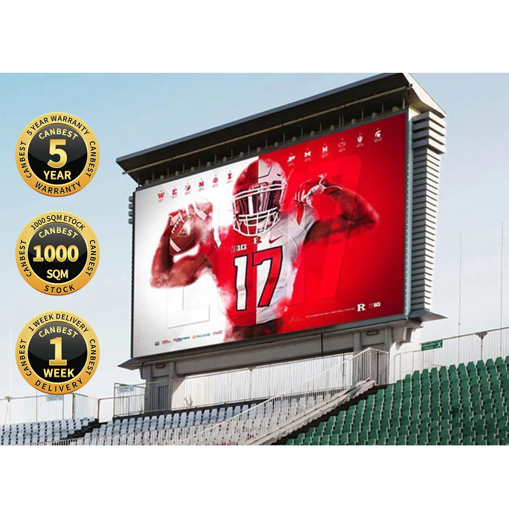Full Color Billboard Screen 4x3 Large Pole Saudi Arabia 4x3m Curved 960x960 P10 In Nigeria Banners Led Display Cabinet Outdoor