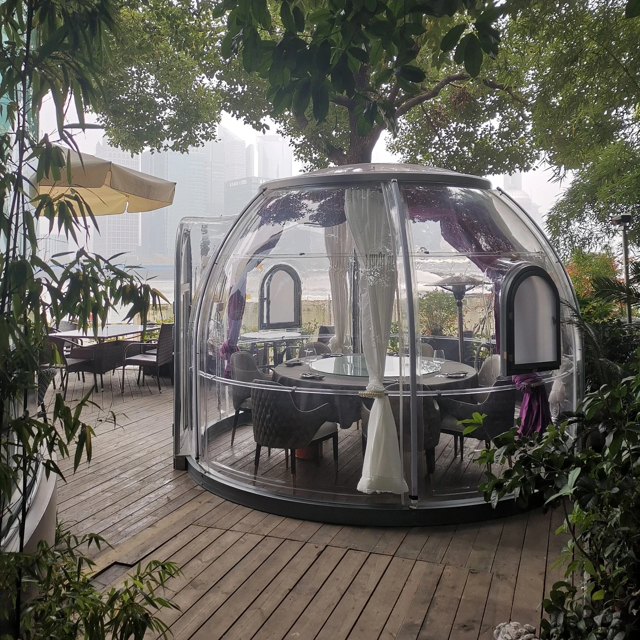 Full House Building Polycarbonate Aluminium Exhibition Tents Garden Igloo Cost Glamping Dome House