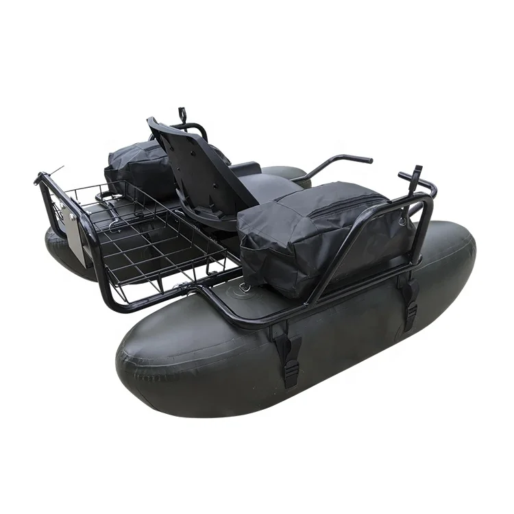 One Person MINI Aluminum Inflatable Fishing Boat Float Tube Pontoon Boat for Fishing