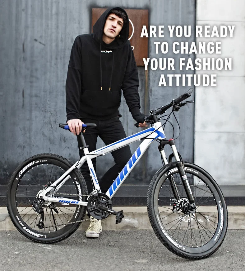 Factory price Carbon Steel Mountain bike 24/26 inch disc brake shock absorption bicycle for men and women