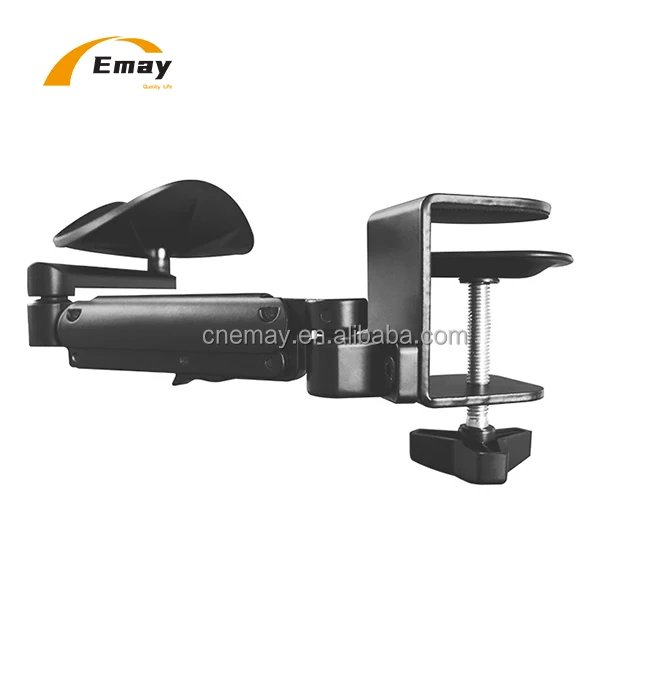 Ergonomic Flexible Rotating Armrest Support Extender for Desk Metal Adjustable Height Swing Arm Bracket for Office Desk
