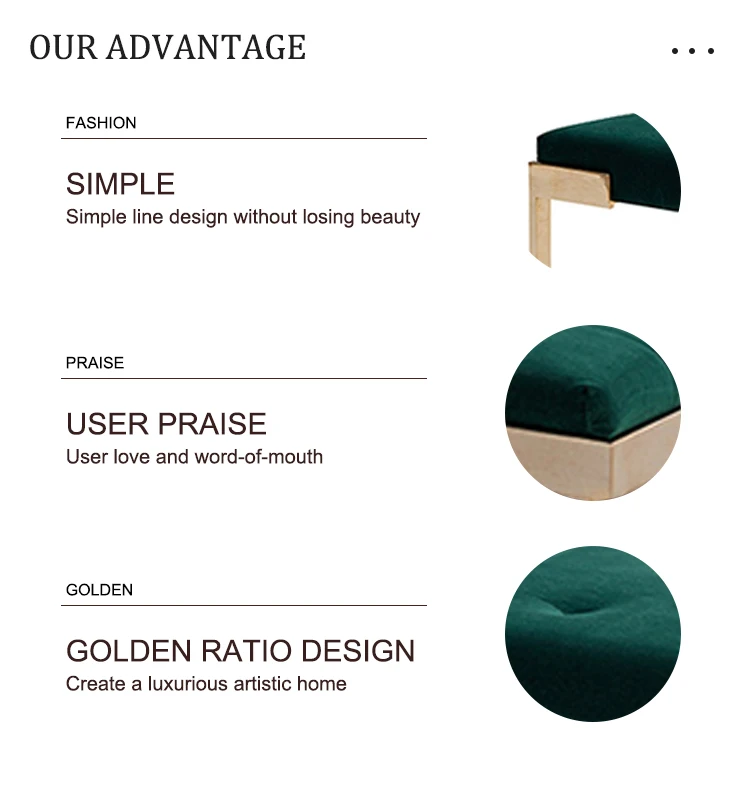 Modern Luxury European Bedroom Furniture The End Solid Wood Frame Leather Luxury Bed End Stool Bedroom