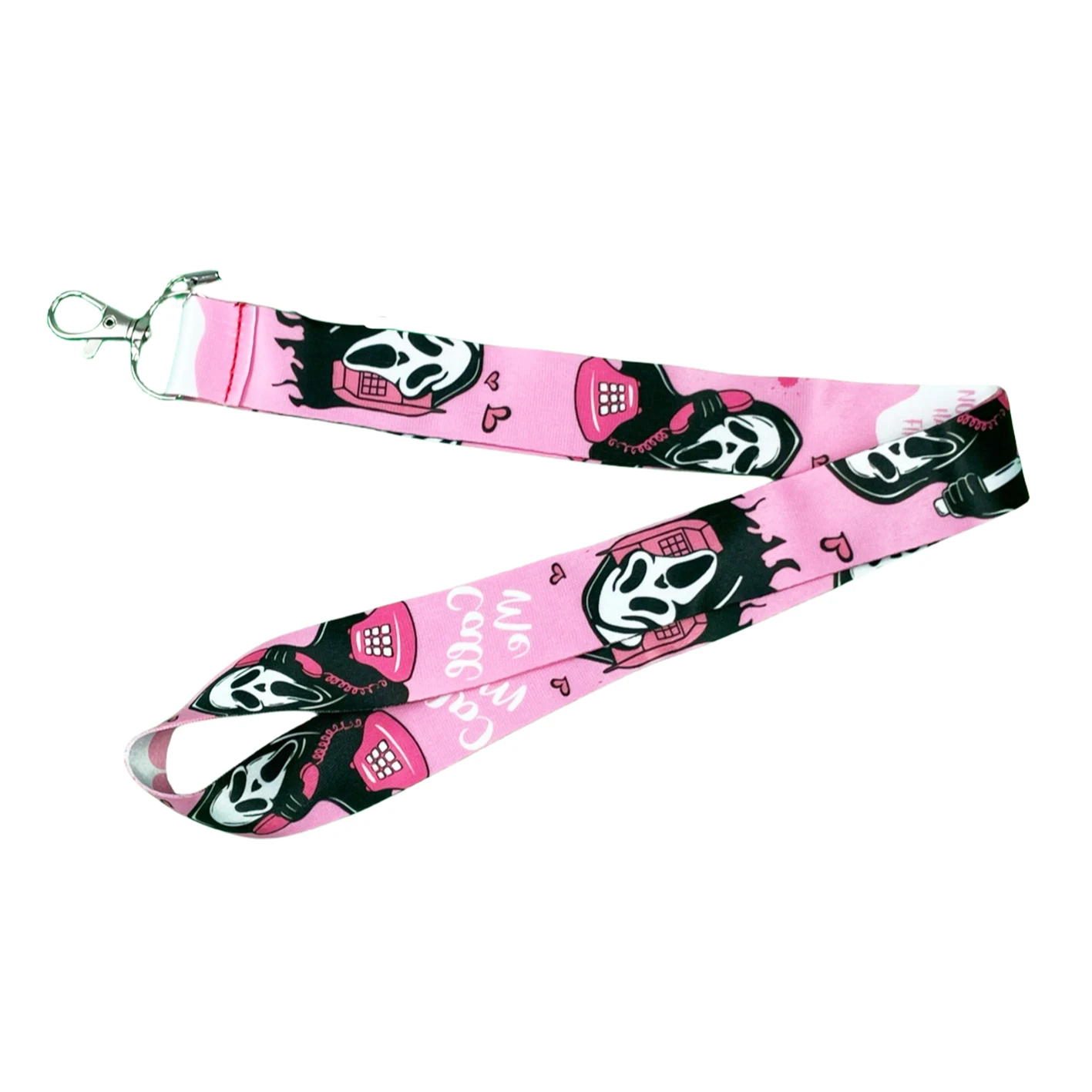 Halloween Hot Lanyard Custom Horror Mask Ghost Mobile Phone Polyester Lanyard Keychain Children Trick Lanyard