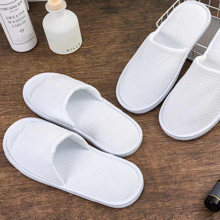 Disposable amenities Non-Slip premium spa terry home slippers guest spa kits slippers