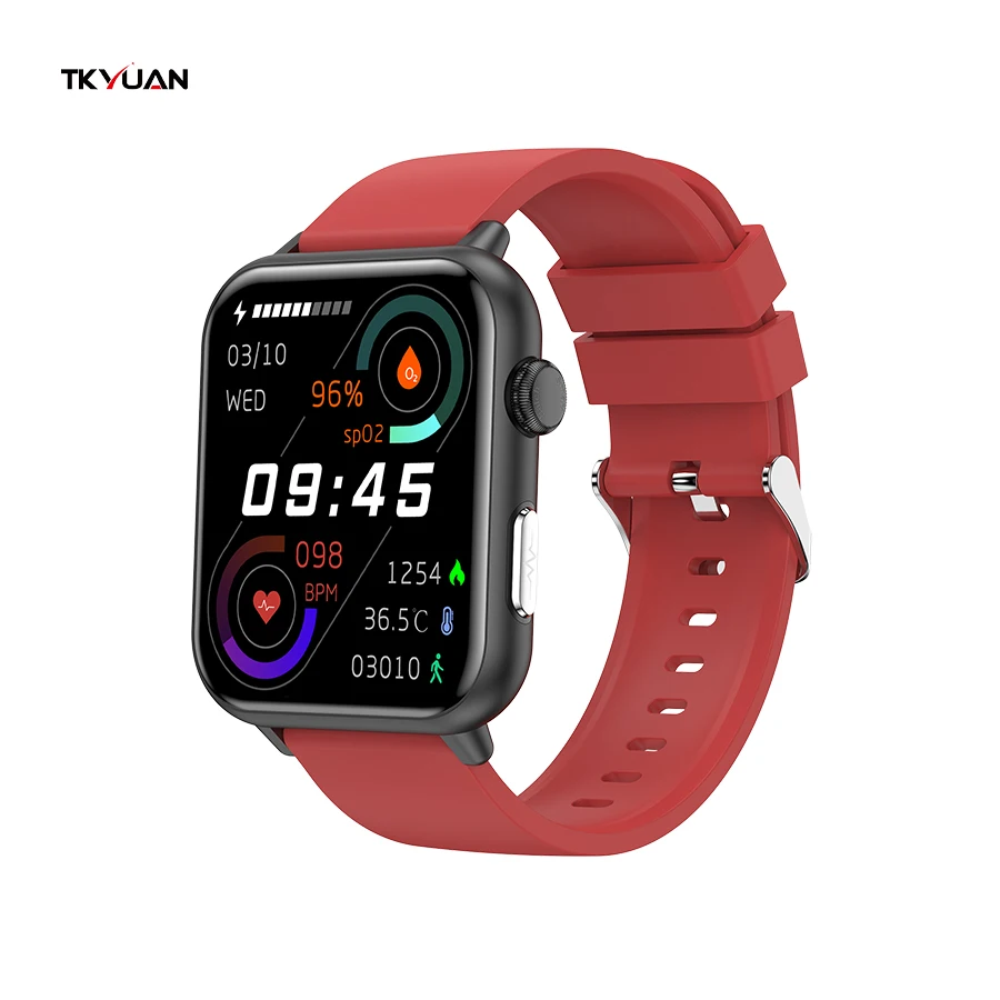 TKYUAN Factory E200 ECG PPG body temperature 1.72 inch blood pressure blood oxygen SPO2 heart rate monitoring smart watch
