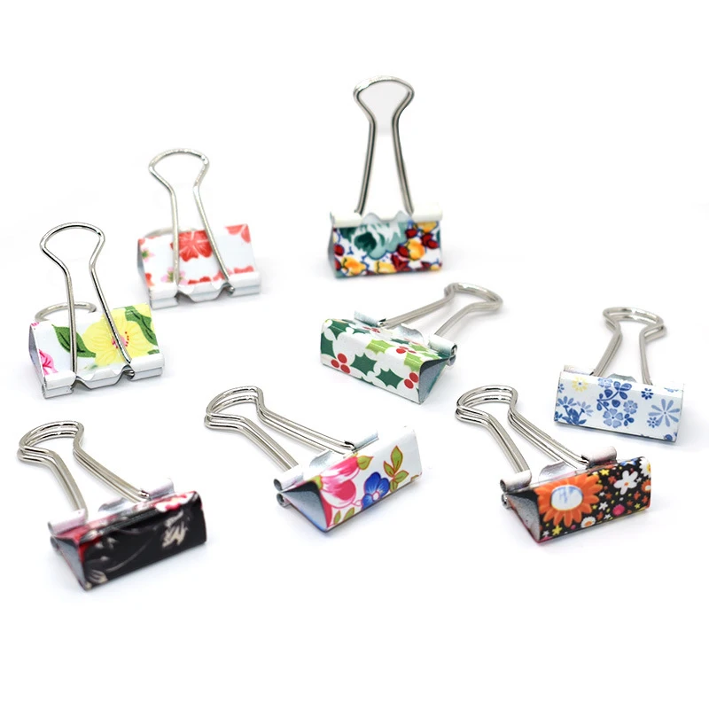 Custom Binder Clips Office Paper Clamps Convenient Assorted Large Medium Small Long Tail Clip Metal Paper Clip