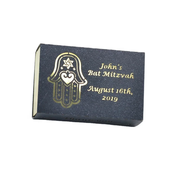 Personalized hamsa design laser cut bat mitzvah hebrew party favors candy box for jewish decoration