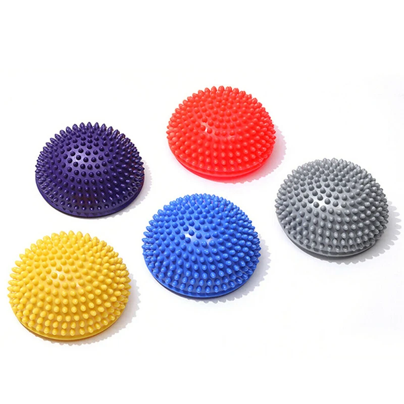 
Fitness Training Balance Therapy Yoga Foot Spiky Half Round Massage Ball 