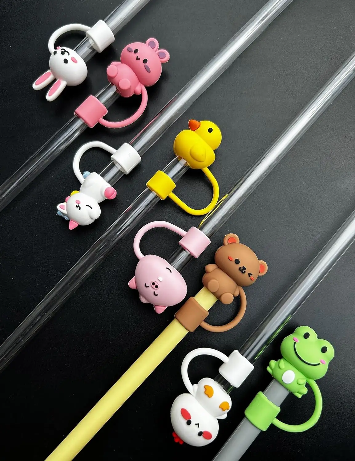 10mm straw cover water bottle straw cap Flower/Cloud/Cup/animal shapes for stanley cup