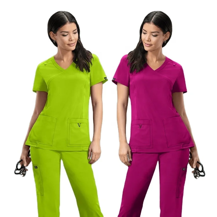 Best Quality Customized Fashionable Stretchy Unisex Stretchy Comfortable  Medical Nurse Scrubs Sets Hospital Uniform Suits